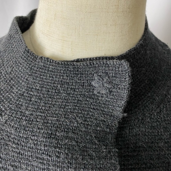 EILEEN FISHER Merino Wool Mock Neck Snap Cardigan - Picture 2 of 11
